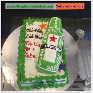 Bánh Sinh Nhật Hình Lon Bia Chai Rượu - LK66
